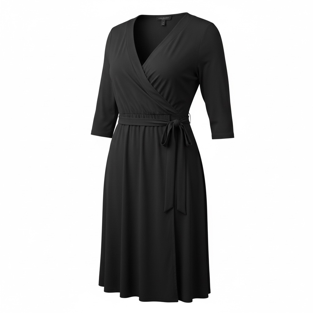 Lane Bryant NWT Elegant MIDI Black Wrap Dress NWT Woman Plus 18/20 PET Petite